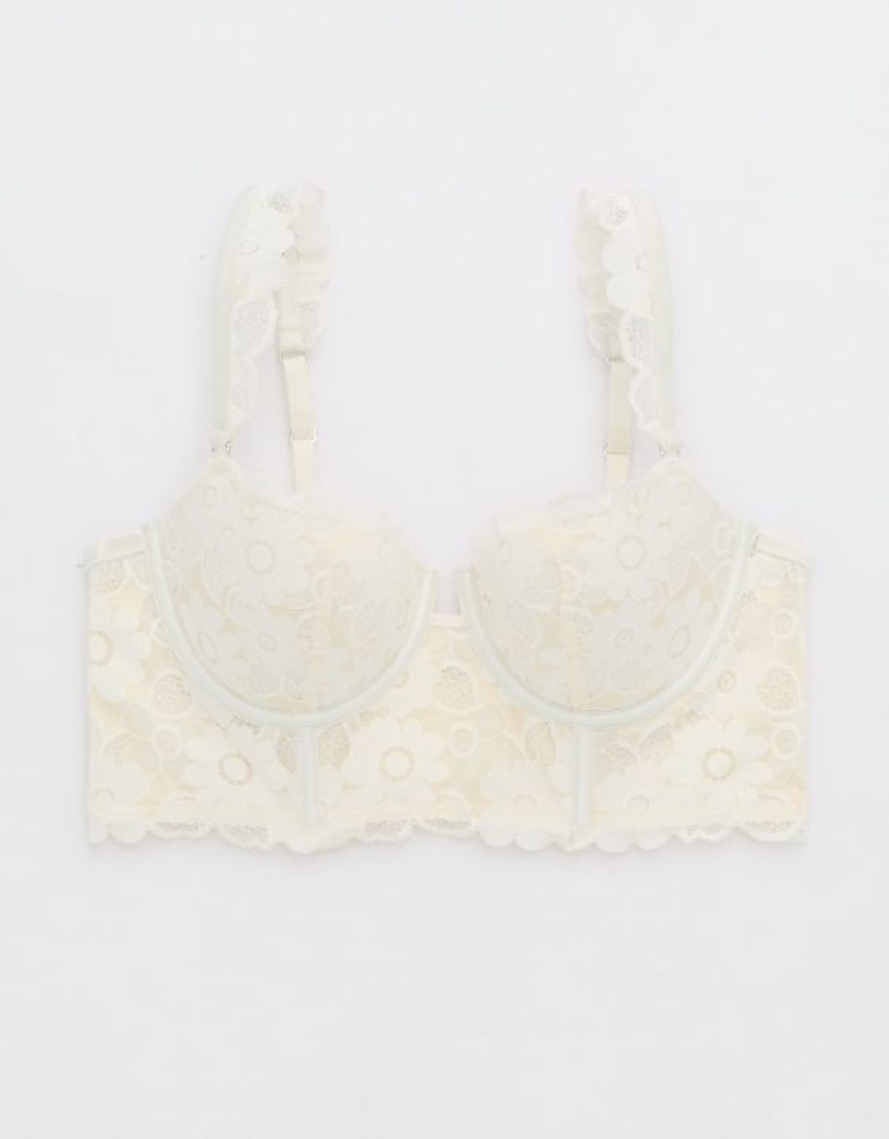 Soutien Gorge Aerie Show Off Balconette Real Dentelle Blanche | MCA-48487159