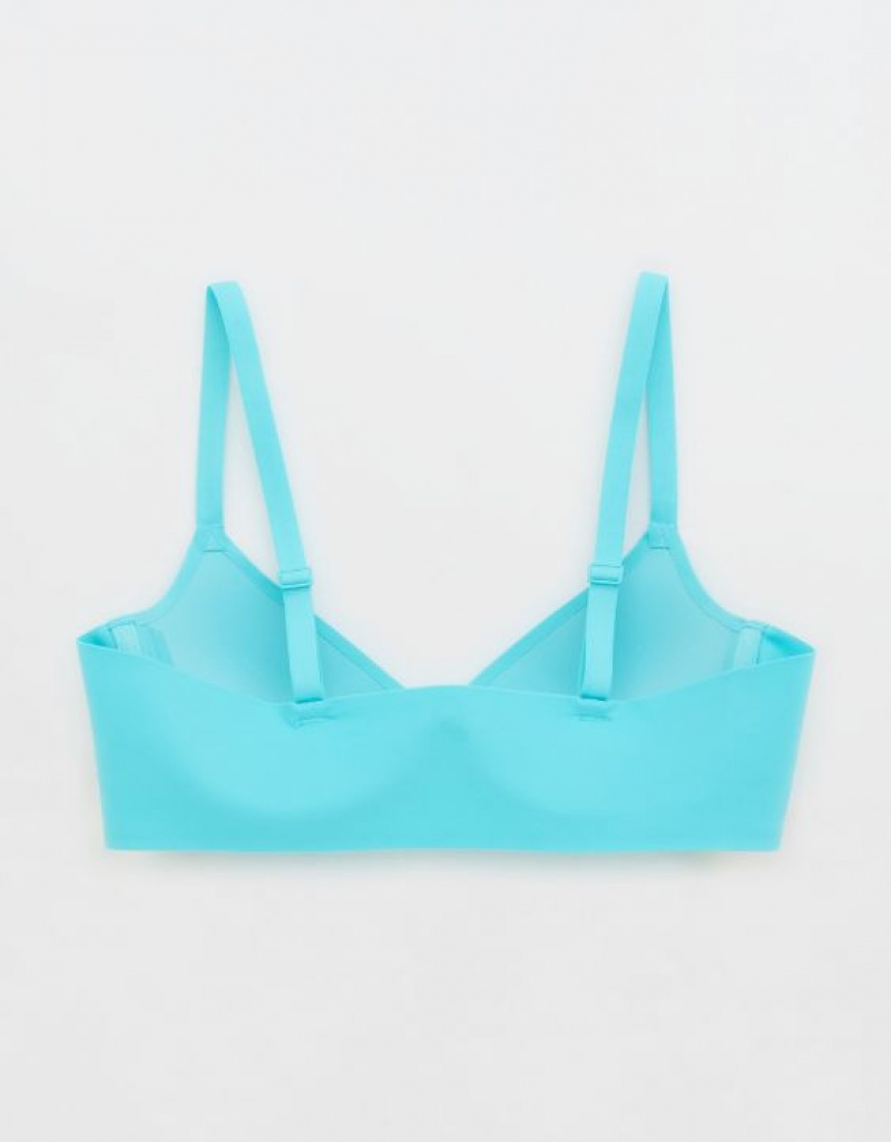 Soutien Gorge Aerie SMOOTHEZ Pull On Push Up Bleu | NXP-67690446