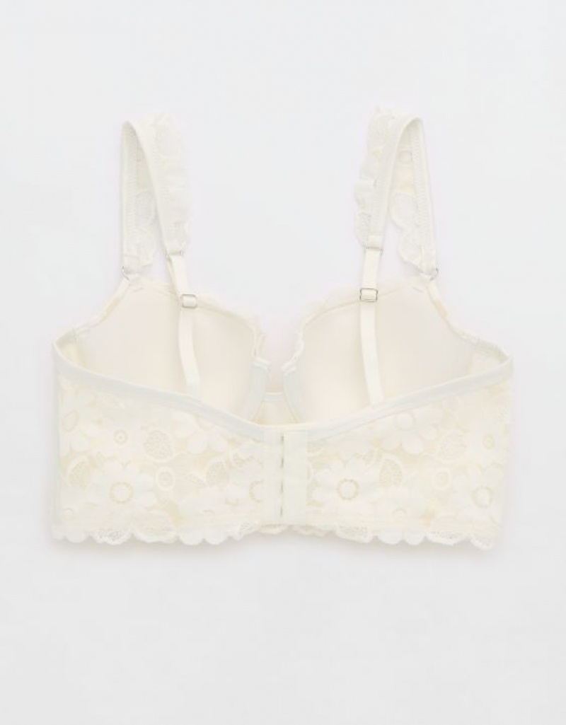 Soutien Gorge Aerie Show Off Balconette Real Dentelle Blanche | MCA-48487159