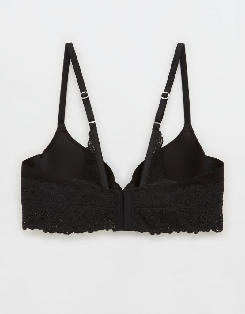 Soutien Gorge Aerie Sunnie Full Coverage Lightly Doublée Bloom Dentelle Trim Noir | JLR-57120104