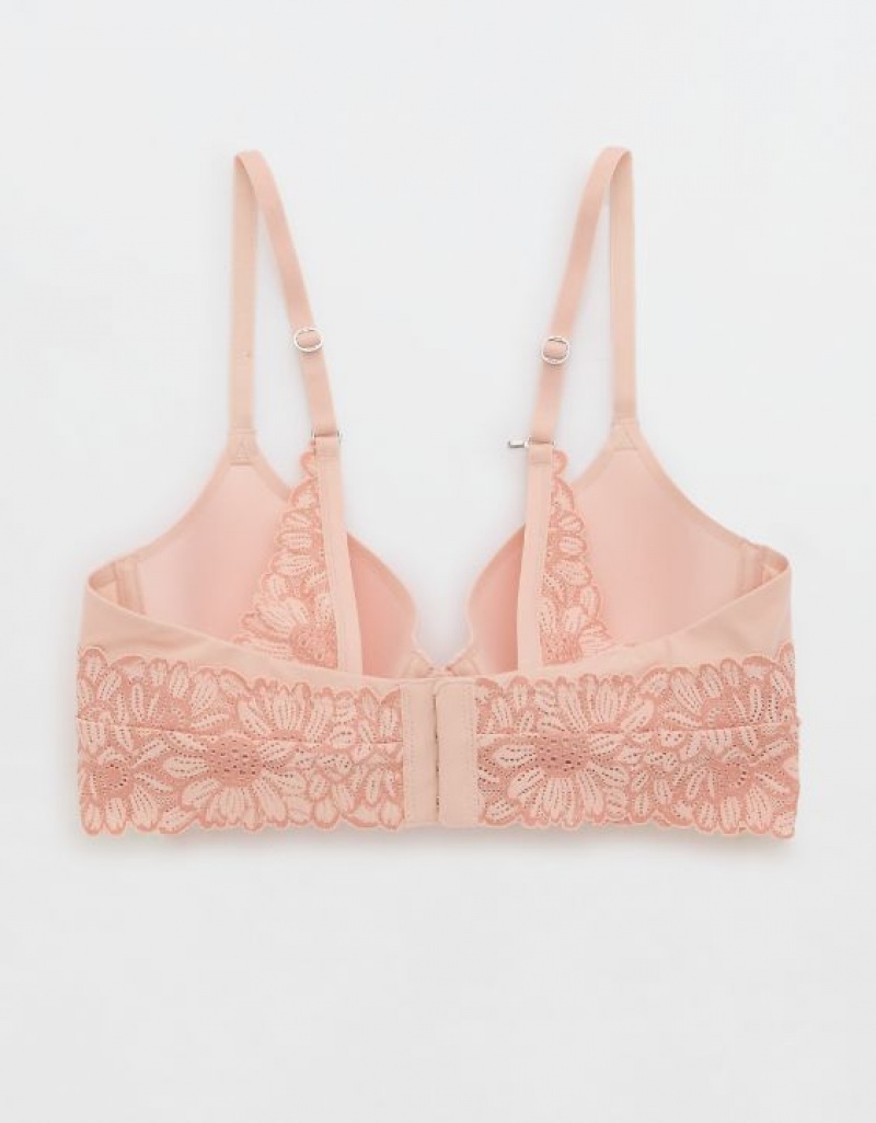 Soutien Gorge Aerie Sunnie Full Coverage Lightly Doublée Bloom Dentelle Trim Rose | ZZQ-85372823