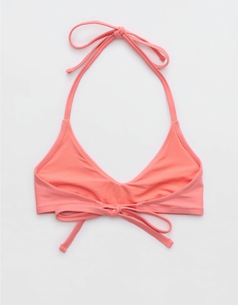 Haut de Bikini Aerie Halter Voop Corail | APS-81509491