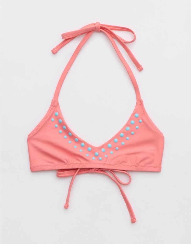 Haut de Bikini Aerie Halter Voop Corail | APS-81509491