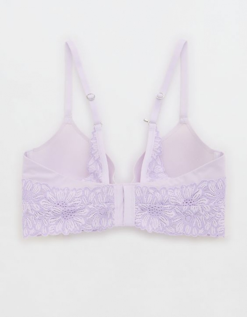 Soutien Gorge Aerie Sunnie Full Coverage Lightly Doublée Bloom Dentelle Trim Lavande | AXB-45168492