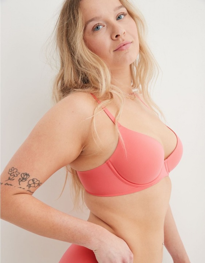 Soutien Gorge Aerie SMOOTHEZ Pull On Push Up Corail | BQO-69337761