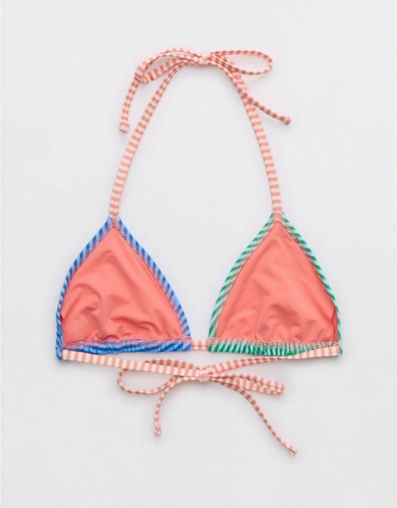 Haut de Bikini Aerie String Triangle Multicolore | DOU-68163352