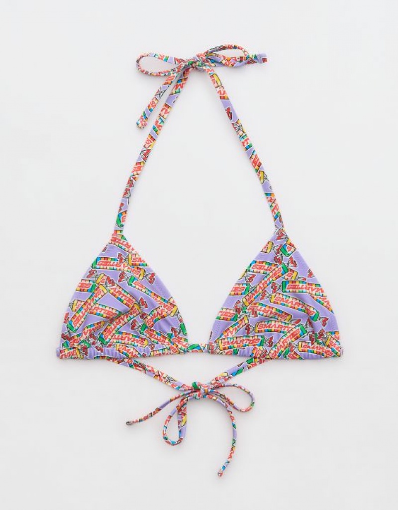 Haut de Bikini Aerie Smarties String Triangle Violette | ABA-93346811