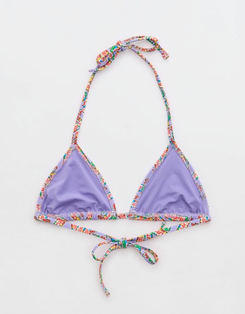 Haut de Bikini Aerie Smarties String Triangle Violette | ABA-93346811