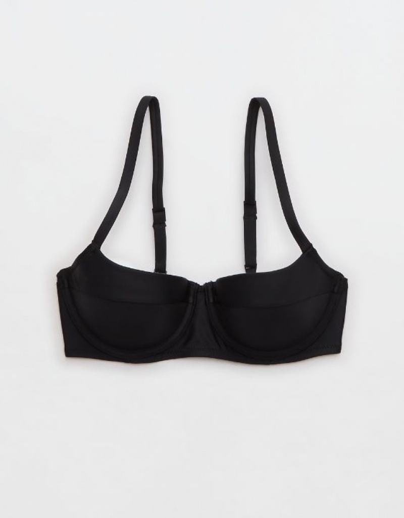 Haut de Bikini Aerie Lightly Doublée Underwire Noir | OIO-61579675