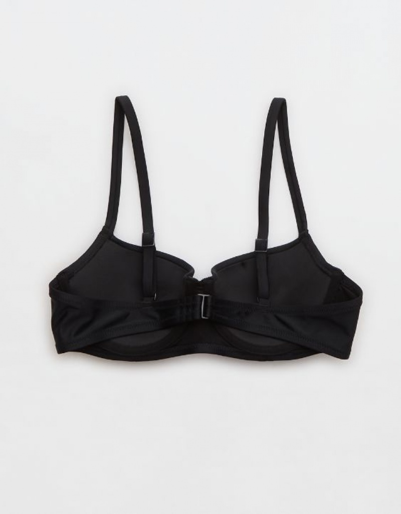 Haut de Bikini Aerie Lightly Doublée Underwire Noir | OIO-61579675