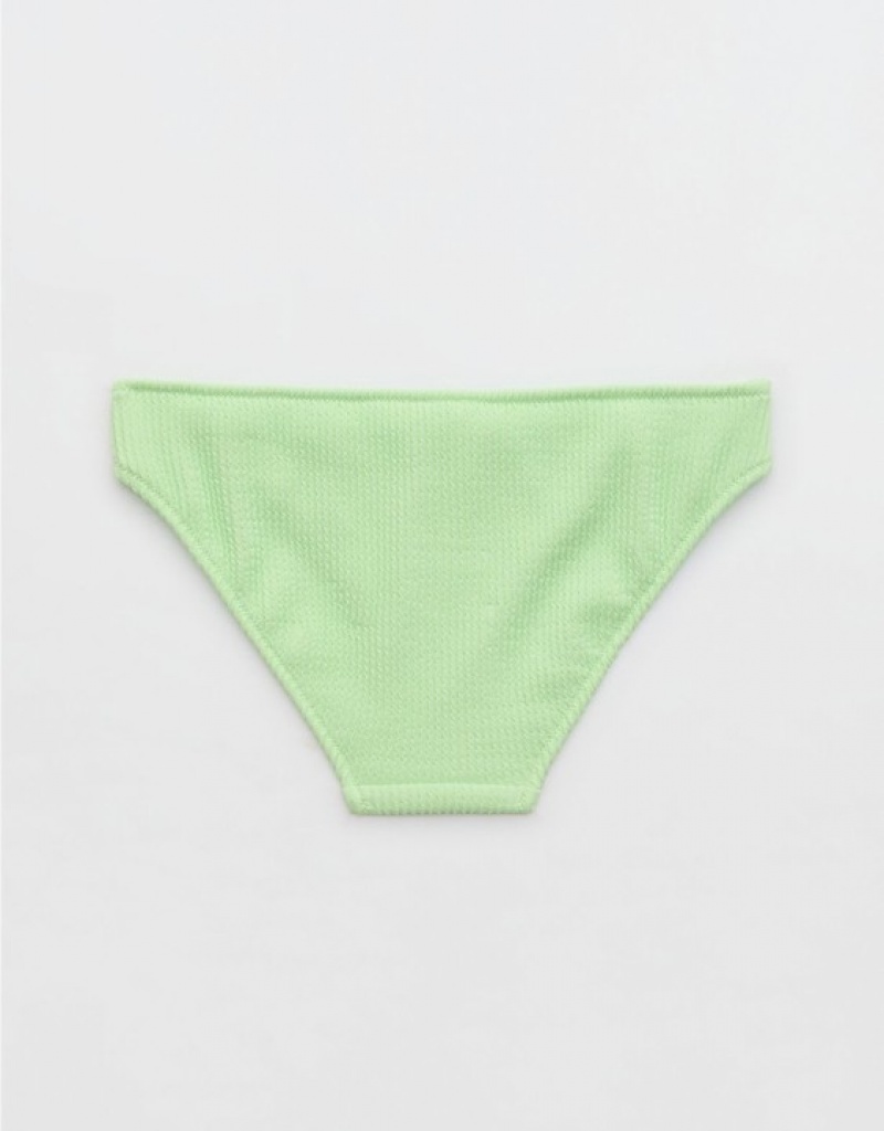 Bas de Bikini Aerie Crinkle Full Coverage Vert | MFY-01020851