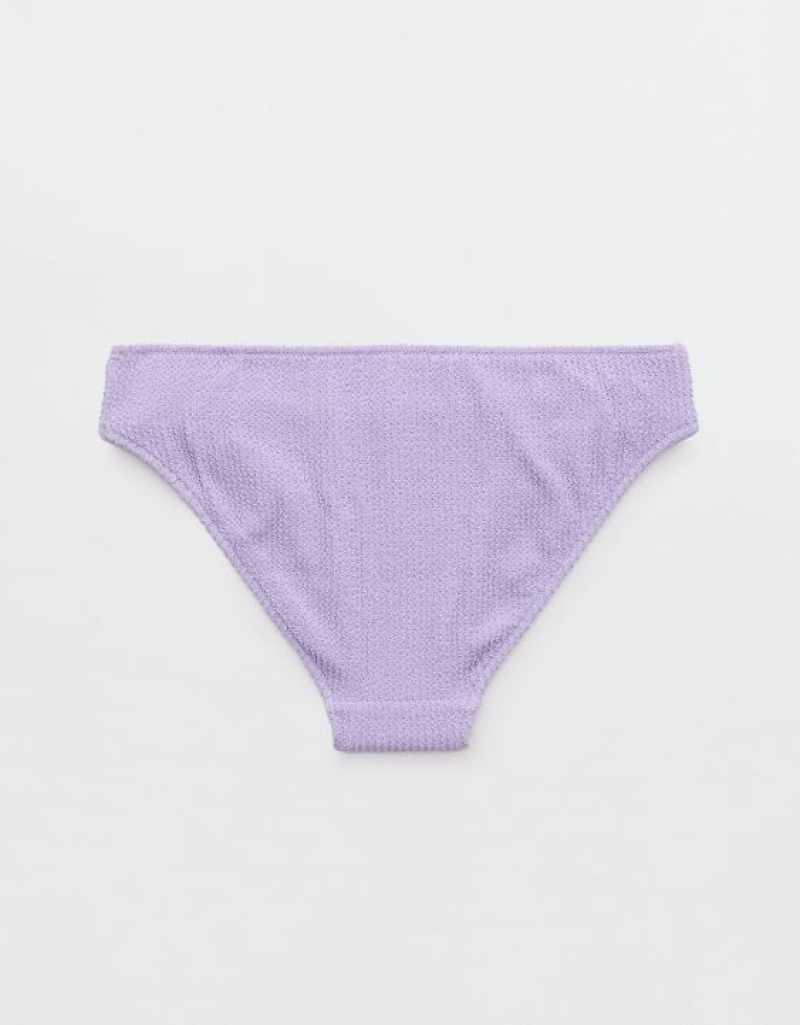 Bas de Bikini Aerie Shine Crinkle Full Coverage Violette Lavage | LQL-00849691