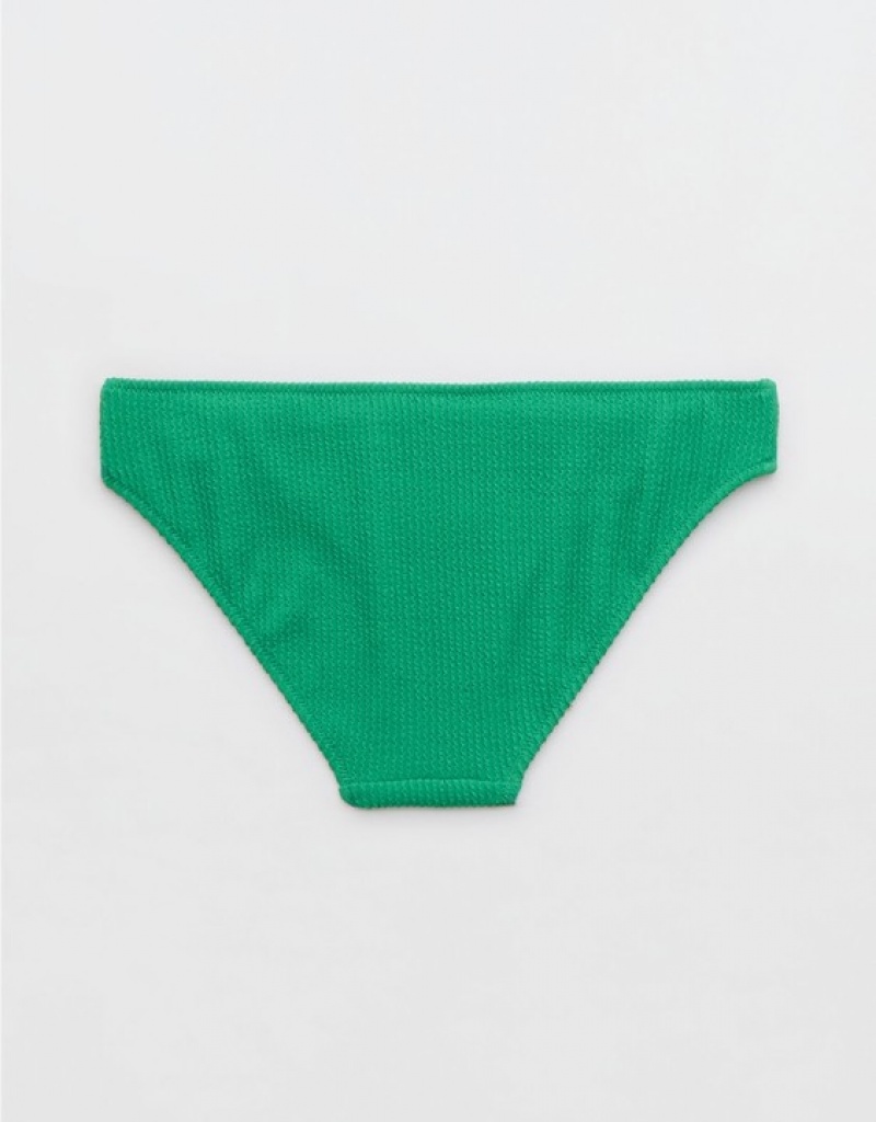 Bas de Bikini Aerie Crinkle Full Coverage Vert | PWO-16282188