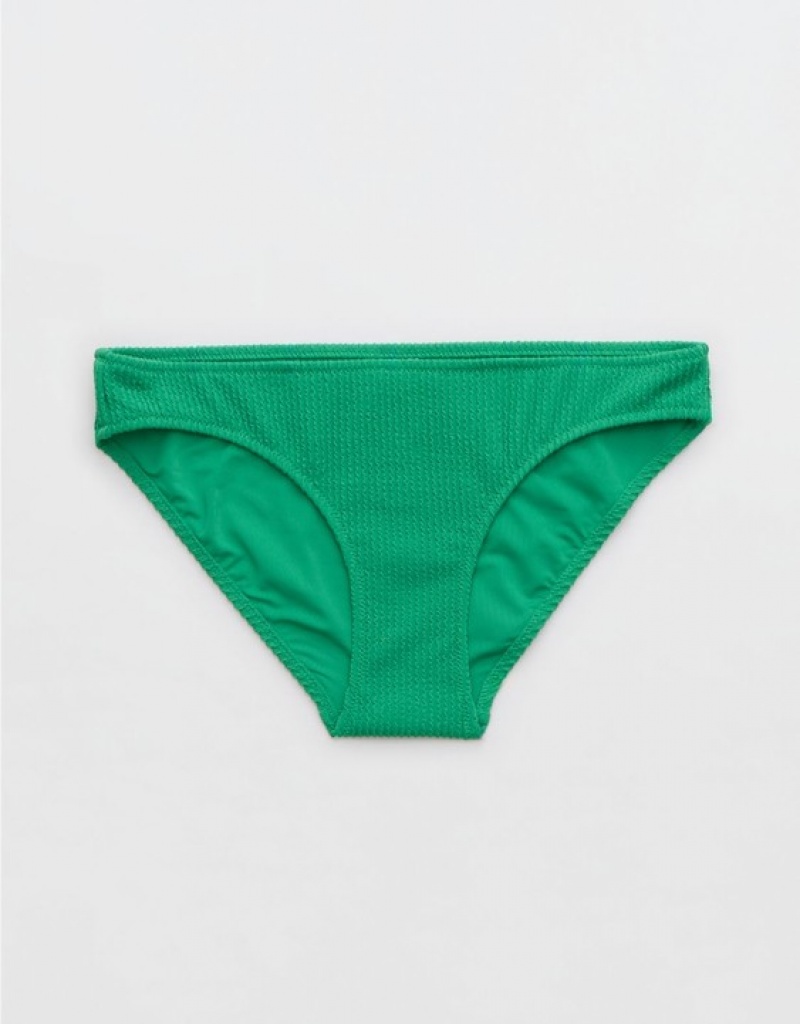 Bas de Bikini Aerie Crinkle Full Coverage Vert | PWO-16282188