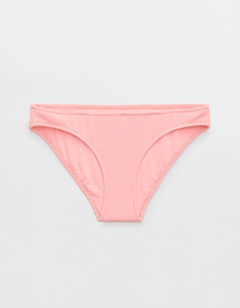 Bas de Bikini Aerie Crinkle Full Coverage Rose | MAT-65067898