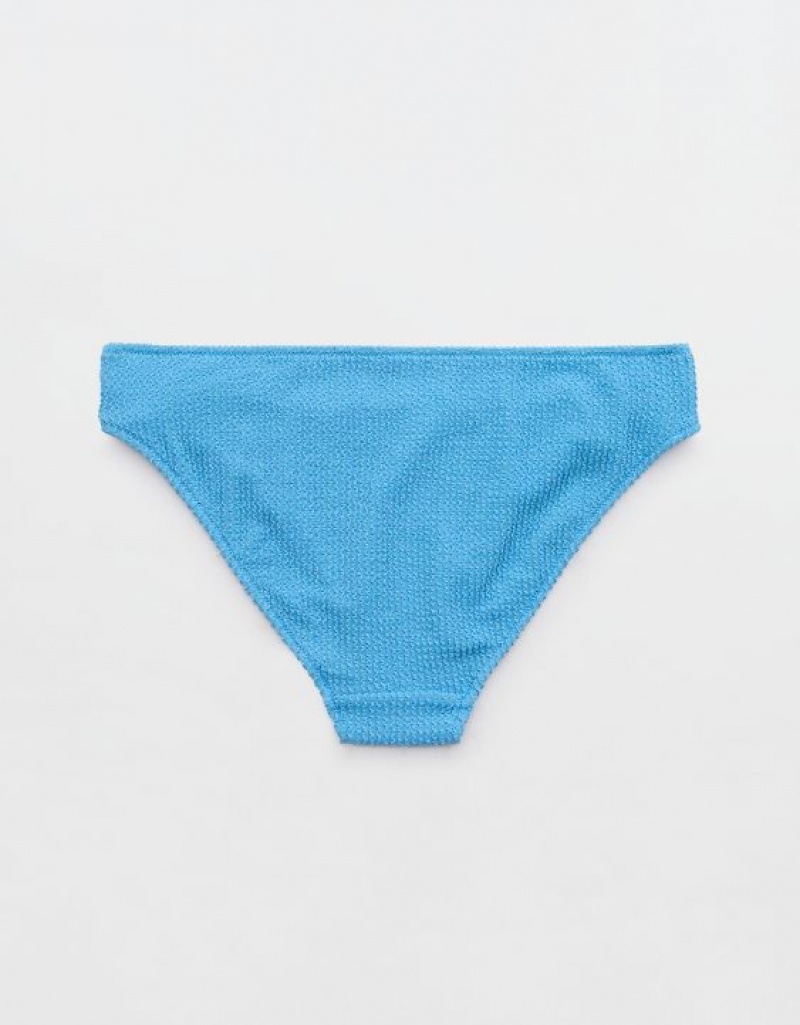 Bas de Bikini Aerie Shine Crinkle Full Coverage Bleu | YLI-95483042