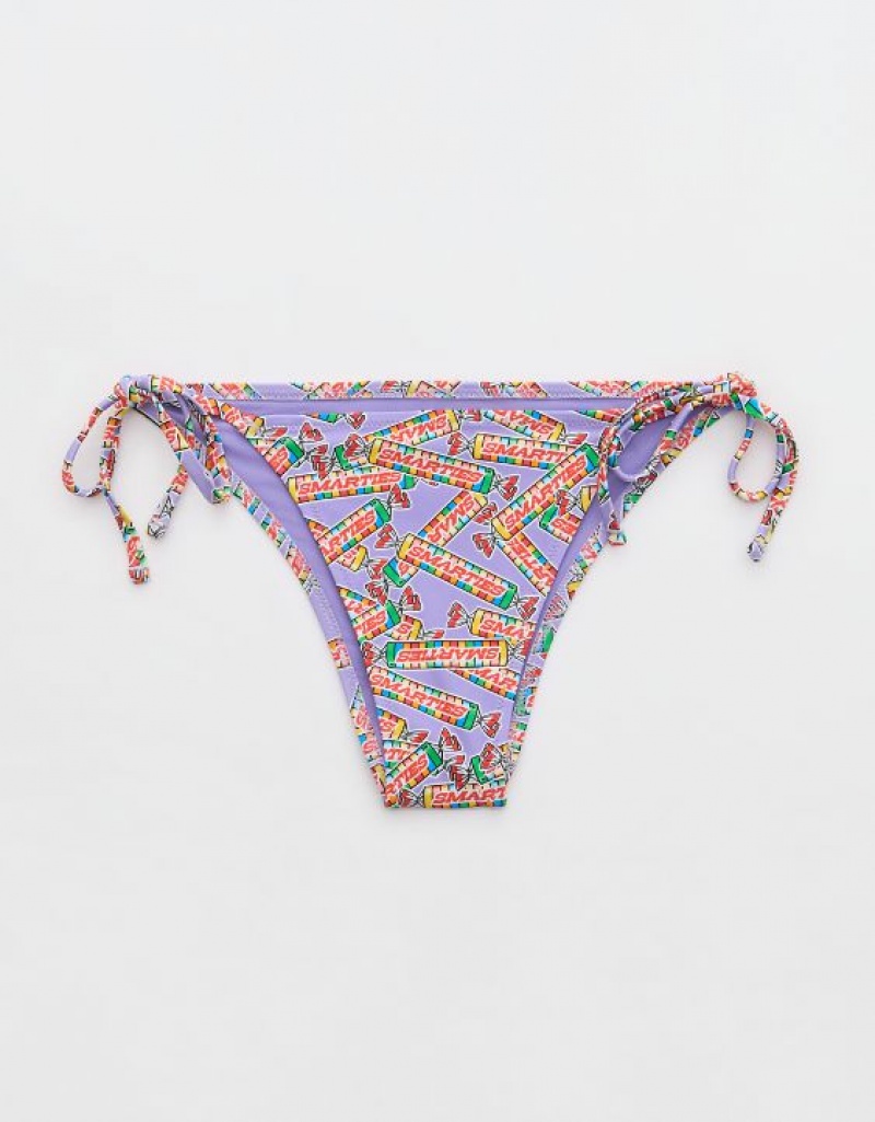 Bas de Bikini Aerie Smarties Low Rise Tie Cheekiest Violette | NRA-02703484