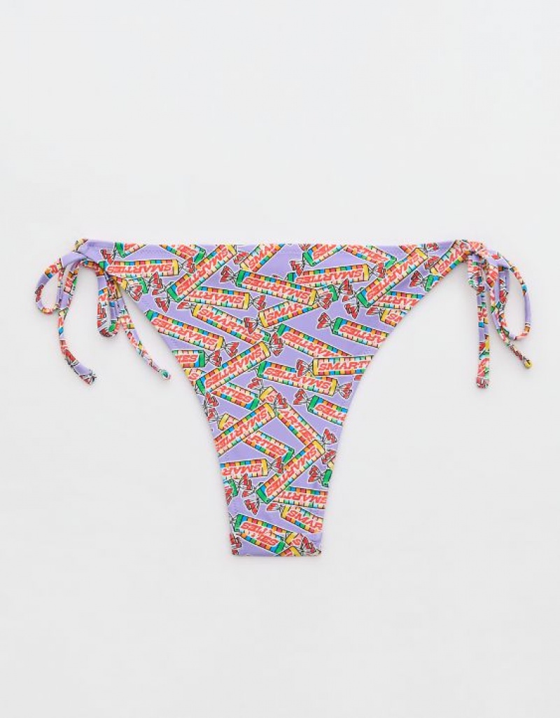 Bas de Bikini Aerie Smarties Low Rise Tie Cheekiest Violette | NRA-02703484