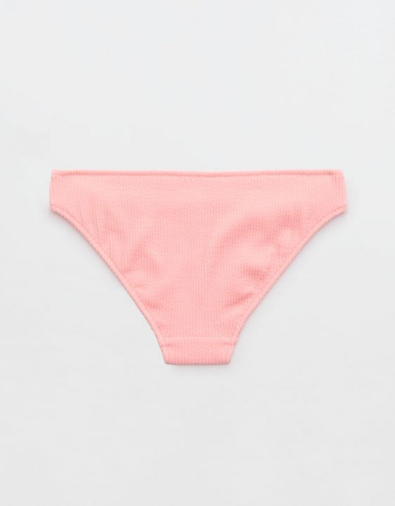 Bas de Bikini Aerie Crinkle Full Coverage Rose | MAT-65067898