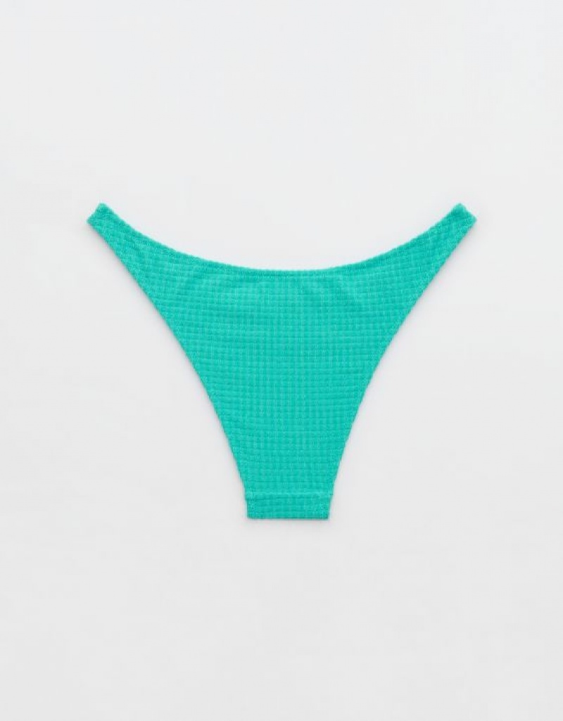 Bas de Bikini Aerie Terry Cheeky Turquoise | CHO-23337844