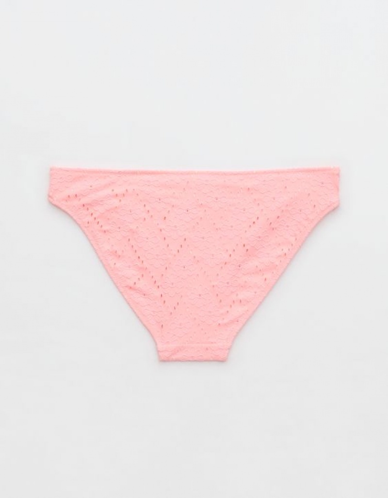 Bas de Bikini Aerie Eyelet Full Coverage Rose | JPQ-56185578