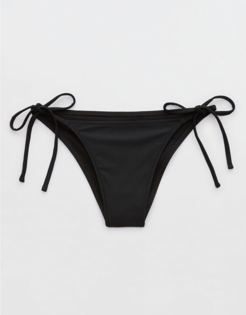 Bas de Bikini Aerie Cheekiest Tie Noir | CVW-77079131