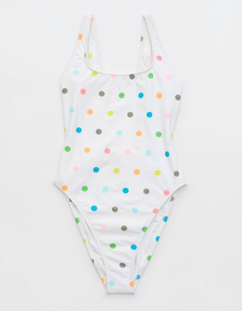 One Piece Swimsuits Aerie Smiley? Babewatch Blanche | VQQ-59046341