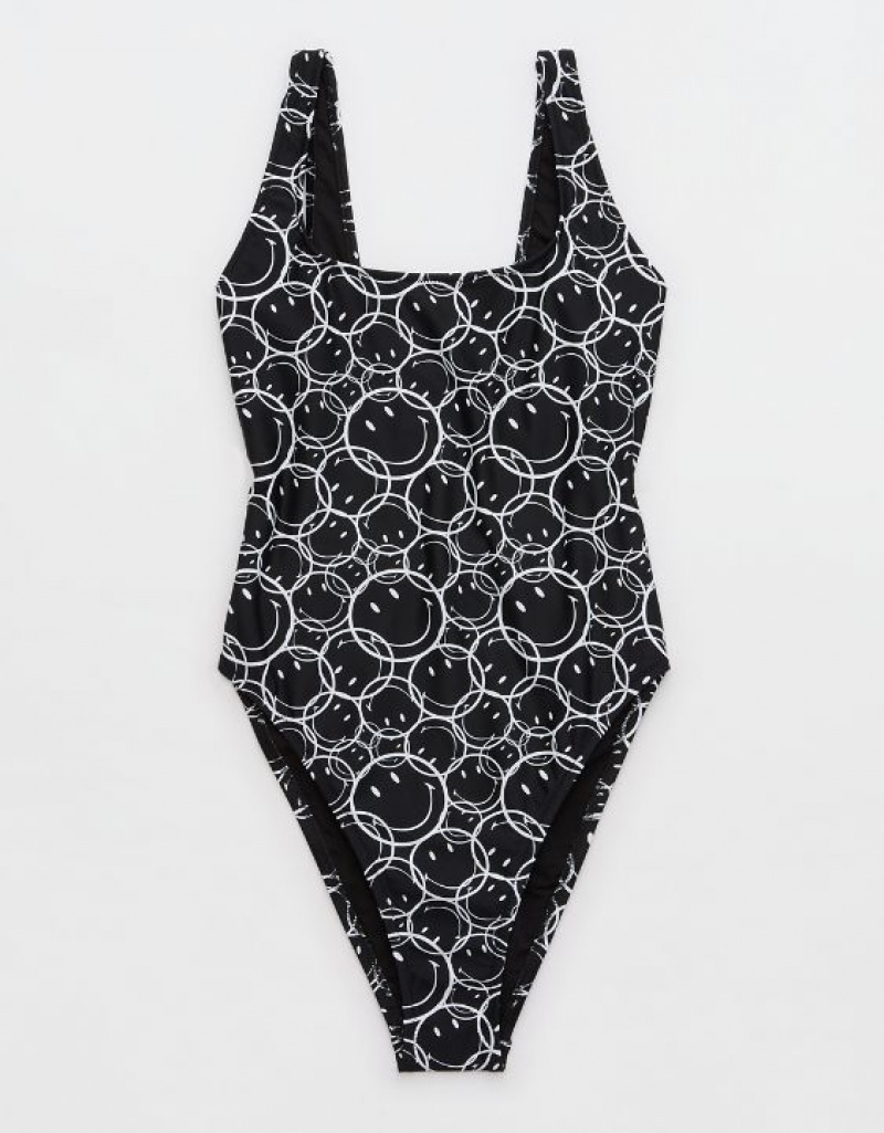 One Piece Swimsuits Aerie Smiley? Babewatch Noir | MKB-46813323