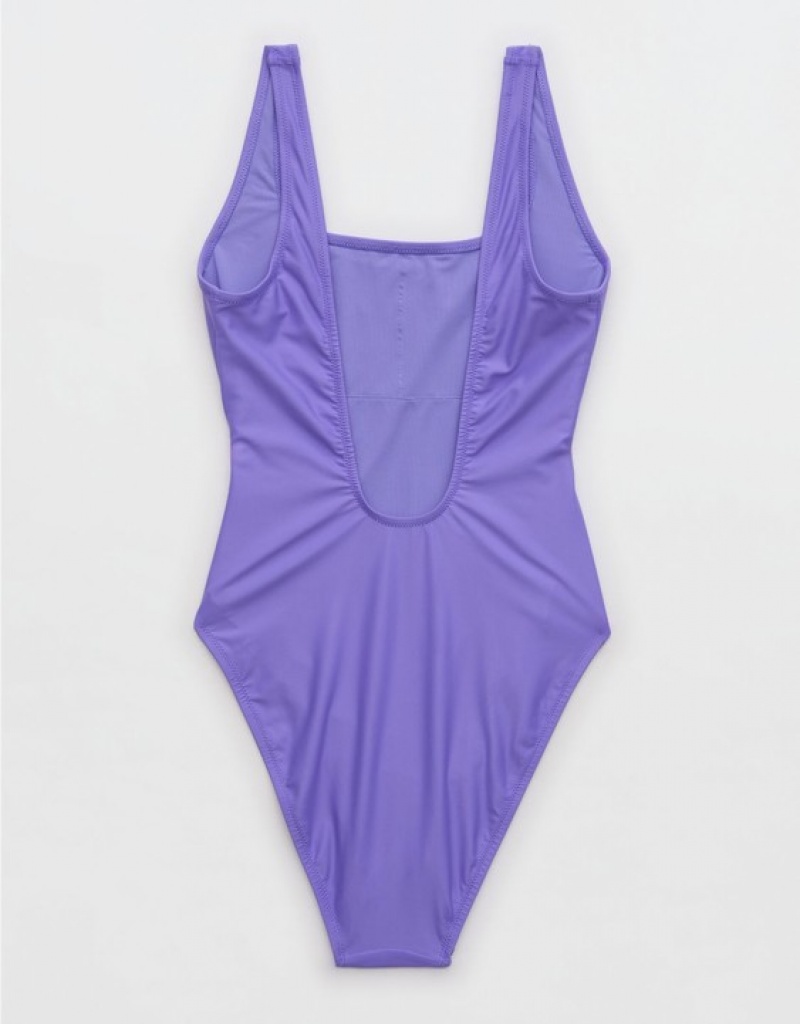 One Piece Swimsuits Aerie Astrology Babewatch Violette | AAH-98177237