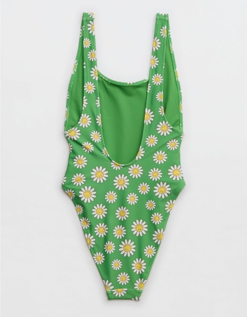 One Piece Swimsuits Aerie Smiley? Birthday Scoop Vert | TBX-65496223