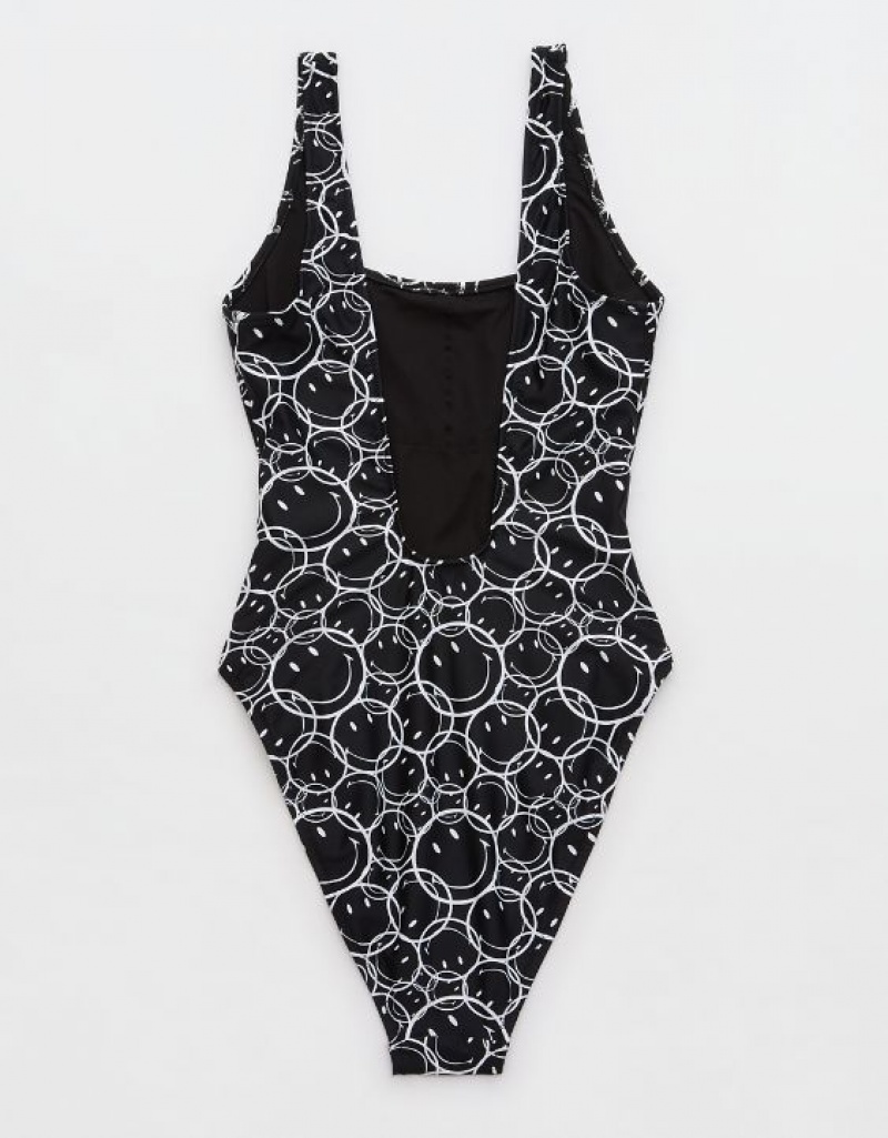 One Piece Swimsuits Aerie Smiley? Babewatch Noir | MKB-46813323