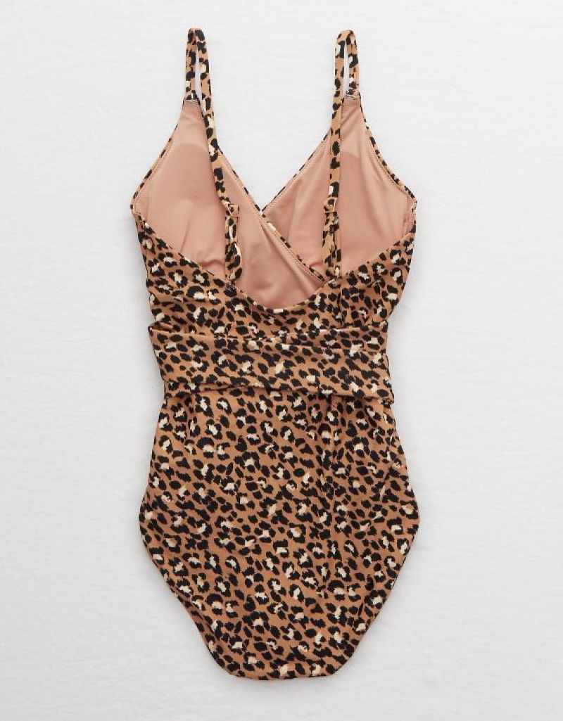 One Piece Swimsuits Aerie Wrap Leopard | QKW-14564782