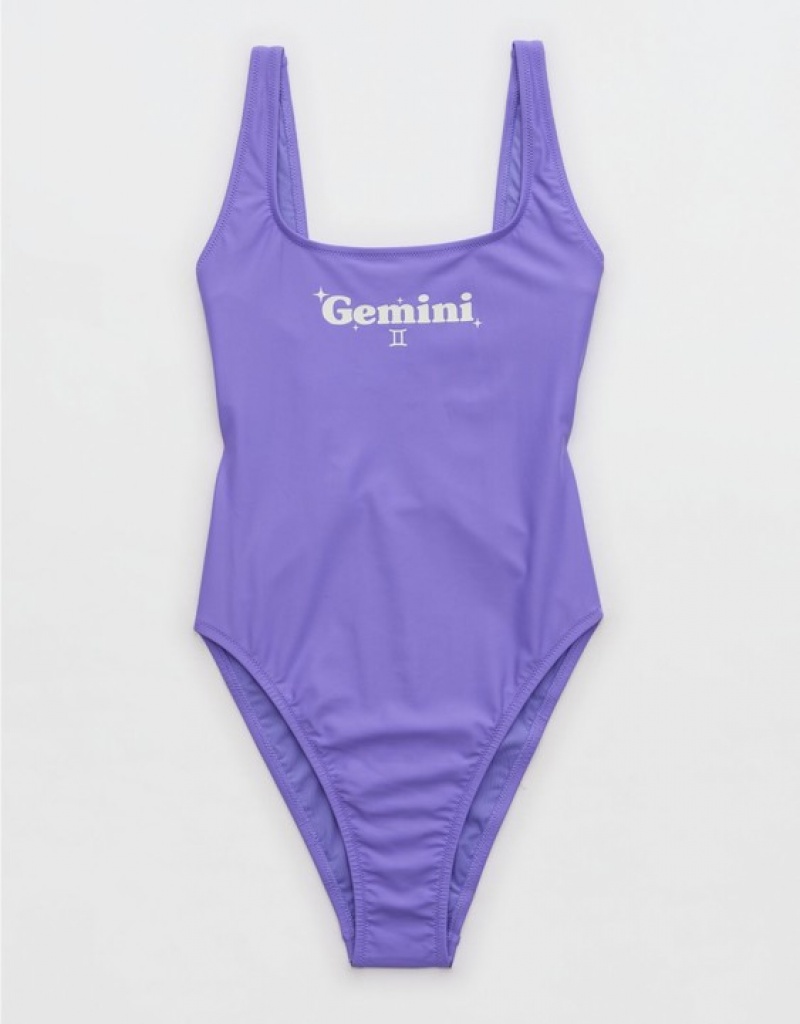 One Piece Swimsuits Aerie Astrology Babewatch Violette | HDD-76056744