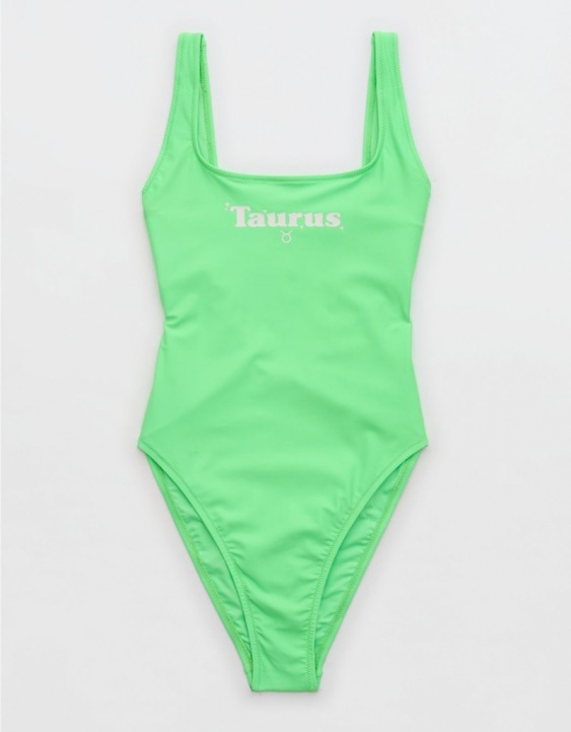 One Piece Swimsuits Aerie Astrology Babewatch Vert | EWA-39244193