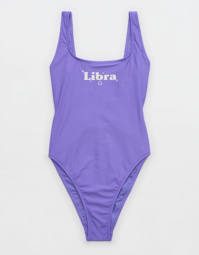 One Piece Swimsuits Aerie Astrology Babewatch Violette | WCY-67300635