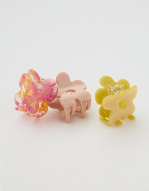 Accessoires Pour Cheveux Aerie Mini Flower Clip 3-Pack Multicolore | WOD-83112707