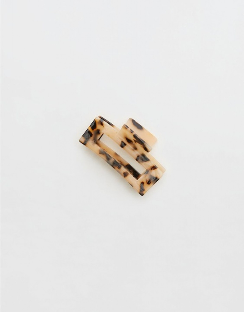 Accessoires Pour Cheveux Aerie Rectangle Claw Clip Leopard | XLE-10317258