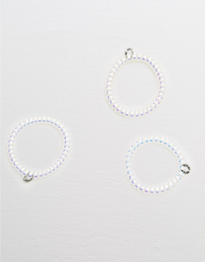 Accessoires Pour Cheveux Aerie Teleties Small Hair Ties 3-Pack Blanche | SPM-15196693