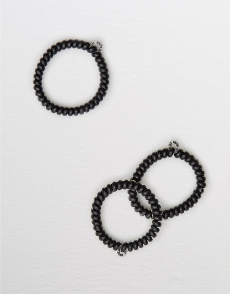 Accessoires Pour Cheveux Aerie Teleties Small Hair Ties 3-Pack Noir | IQU-21852747