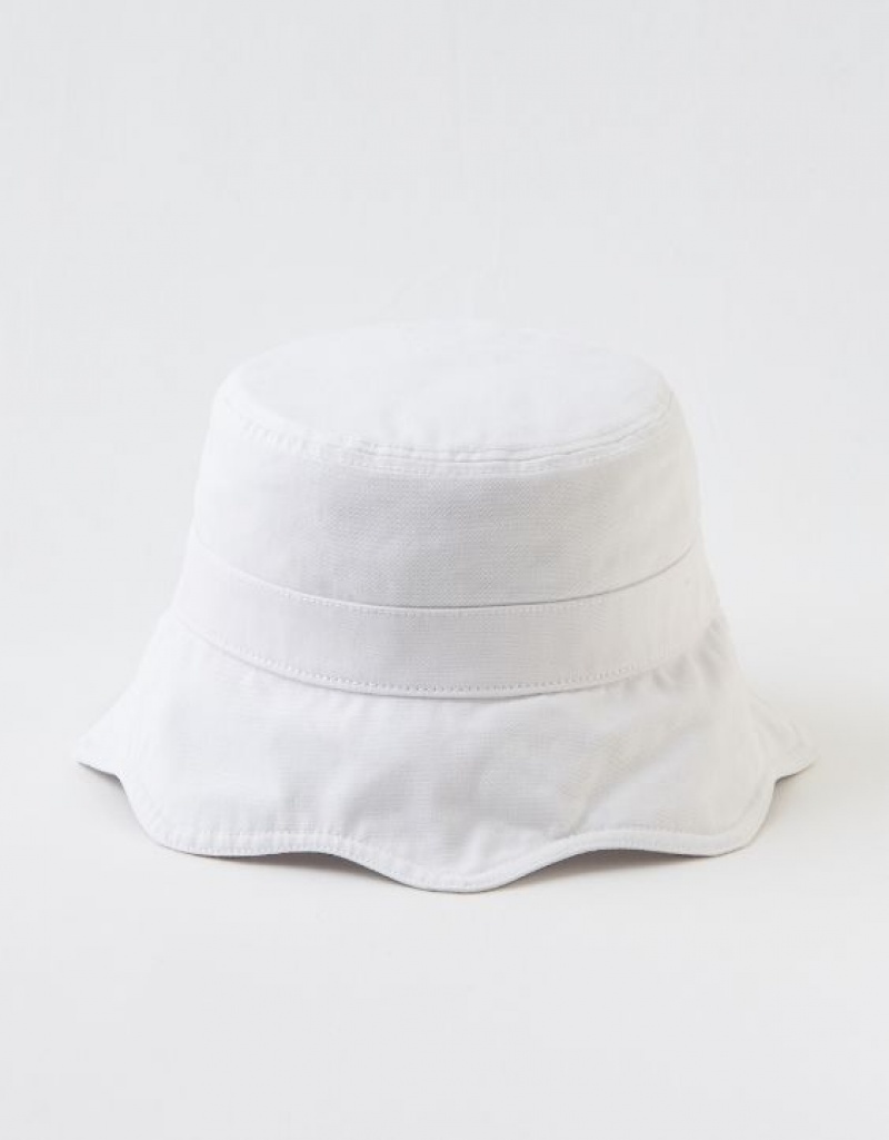 Chapeaux Aerie Scallop Edge Bucket Blanche | SOR-87009529