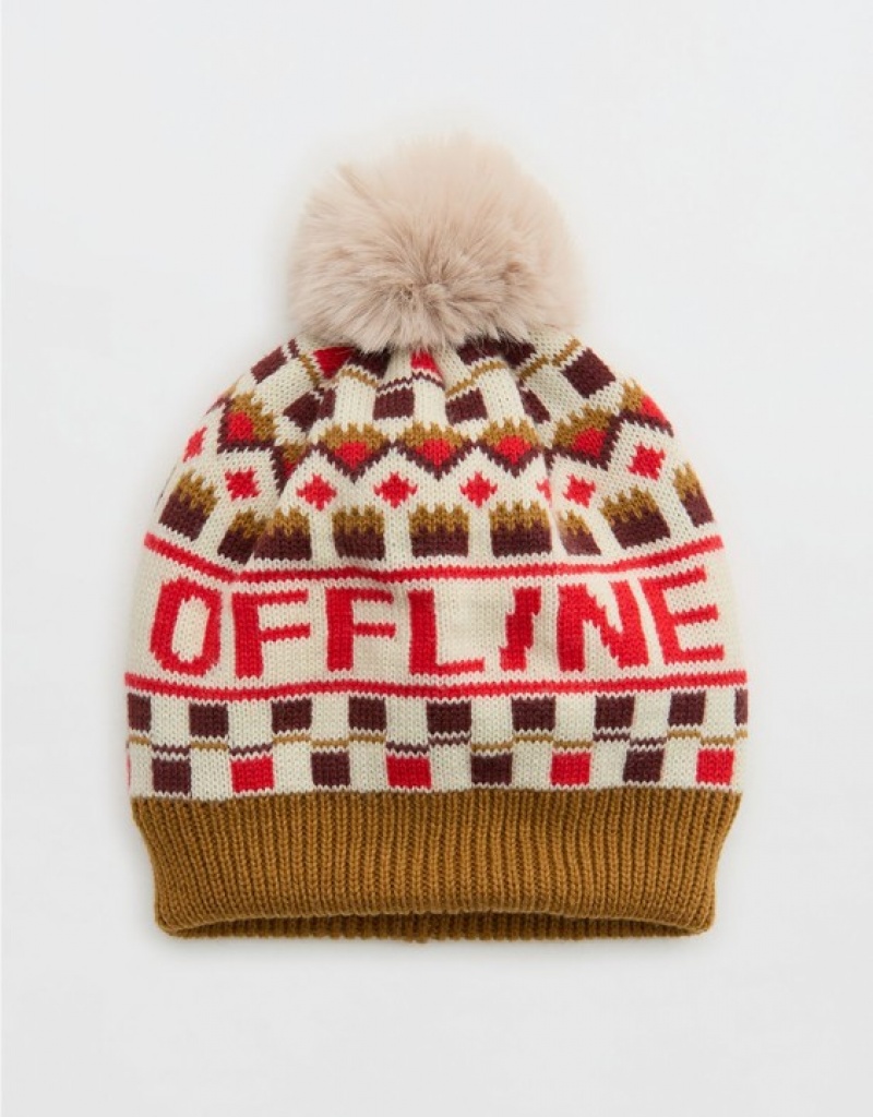 Bonnet Aerie OFFLINE By Ski Rouge Foncé | ZVW-73749315