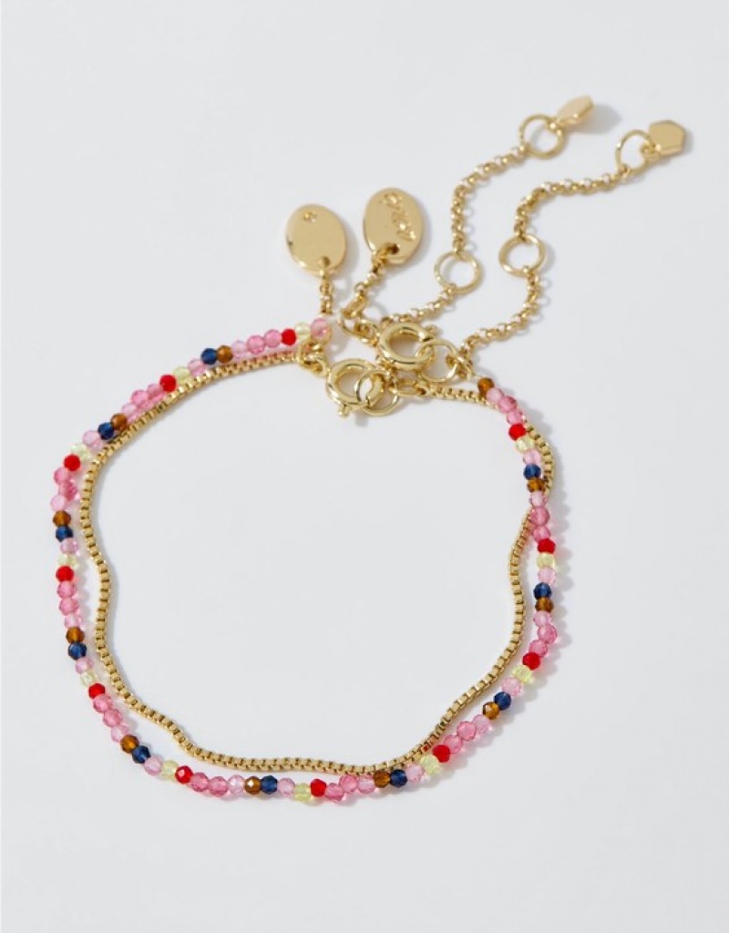 Bijoux Aerie Multi Faceted Beadcelet Rose | JUH-12233281