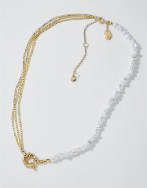 Bijoux Aerie Chain And Pearl Mix Doré | OGH-57801662