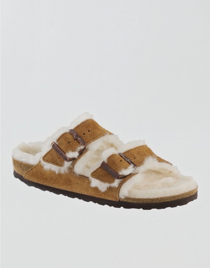 Sandale Aerie Shearling Arizona Marron | ZAI-64666898