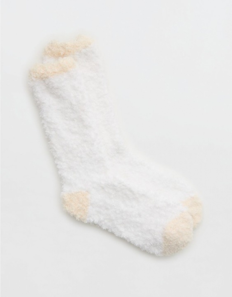 Chaussette Aerie Fuzzy Crew Jaune Clair | HCC-45016889