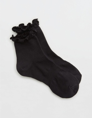 Chaussette Aerie OFFLINE By Ruffle Nervuré Noir | SPM-65180345