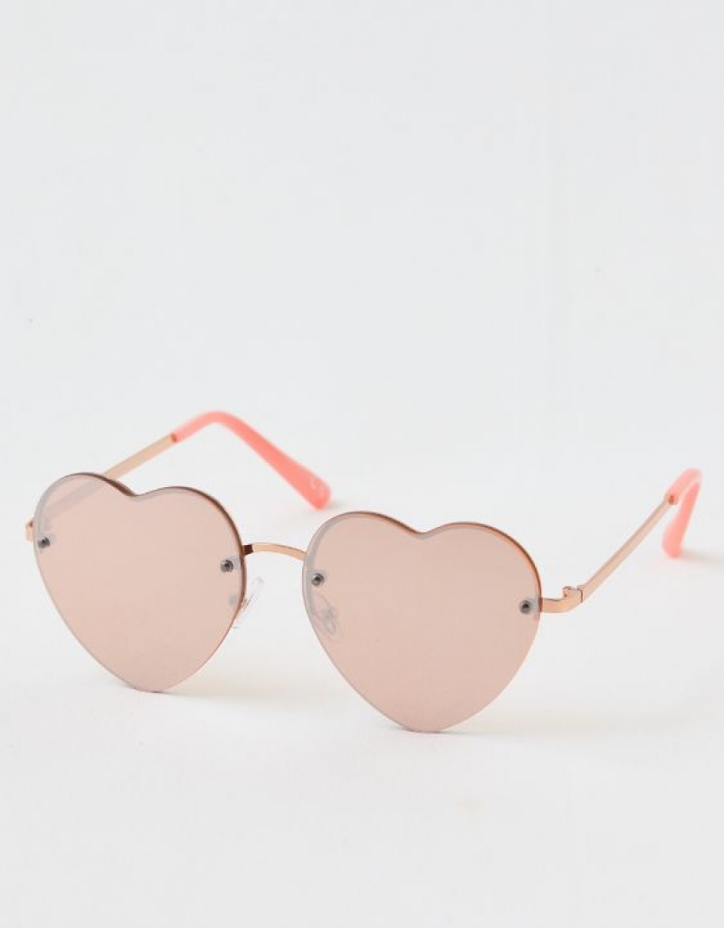 Lunette de Soleil Aerie Heart Rose Doré | UNL-99812699