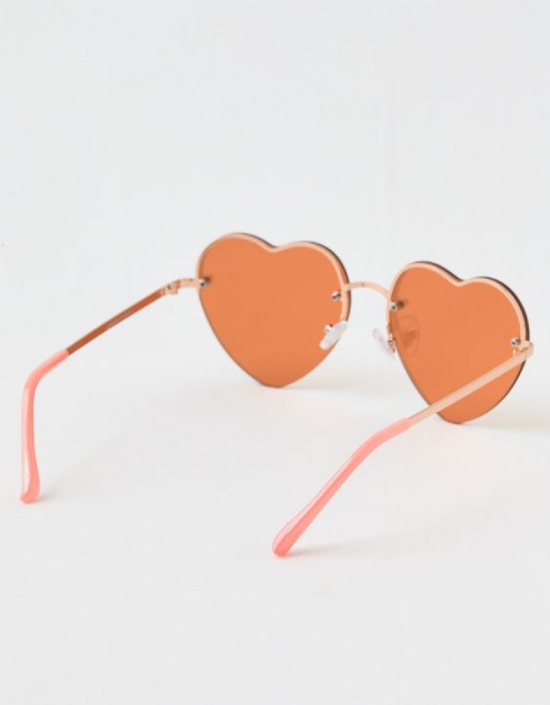 Lunette de Soleil Aerie Heart Rose Doré | UNL-99812699