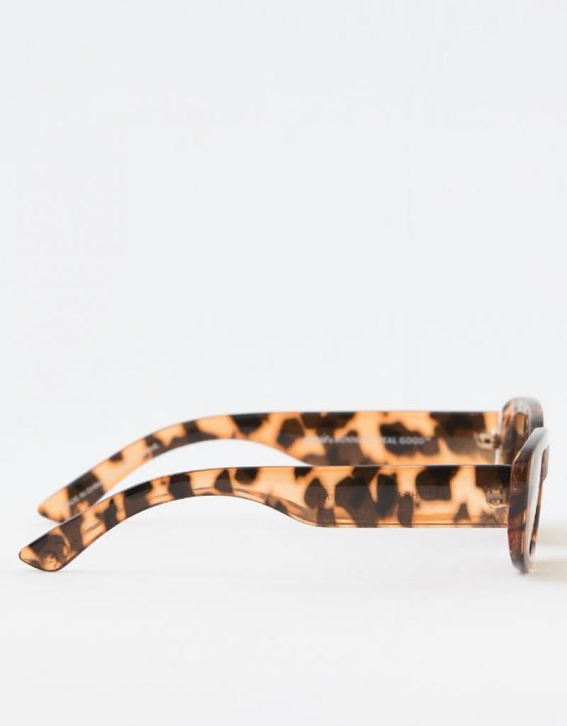 Lunette de Soleil Aerie Mini Dare To Square Leopard | FRI-48358342