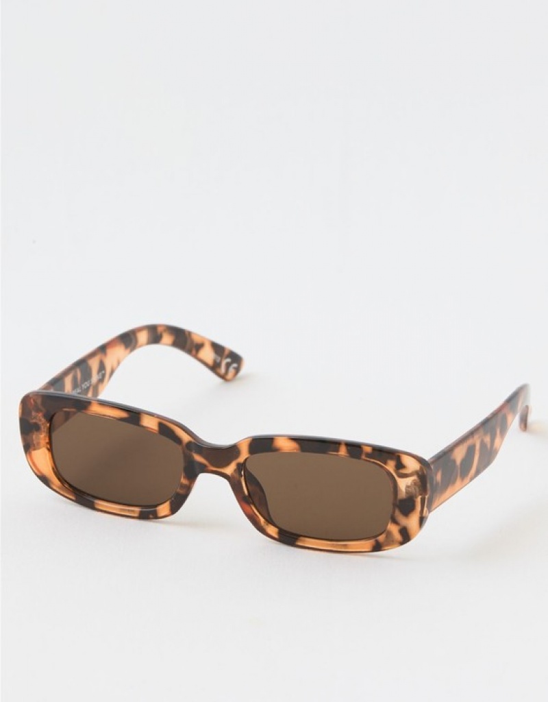 Lunette de Soleil Aerie Mini Dare To Square Leopard | FRI-48358342